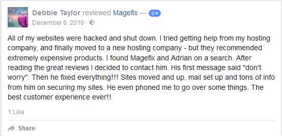 magefix facebook testimonial 4